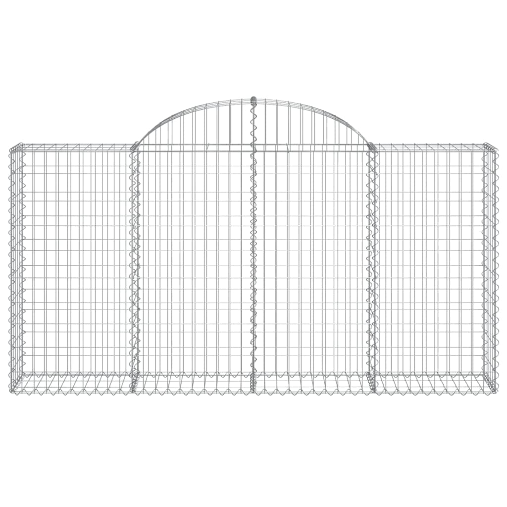 Cestas De Gaviones 6 Uds Forma De Arco Hierro 200x30x100/120 Cm_3