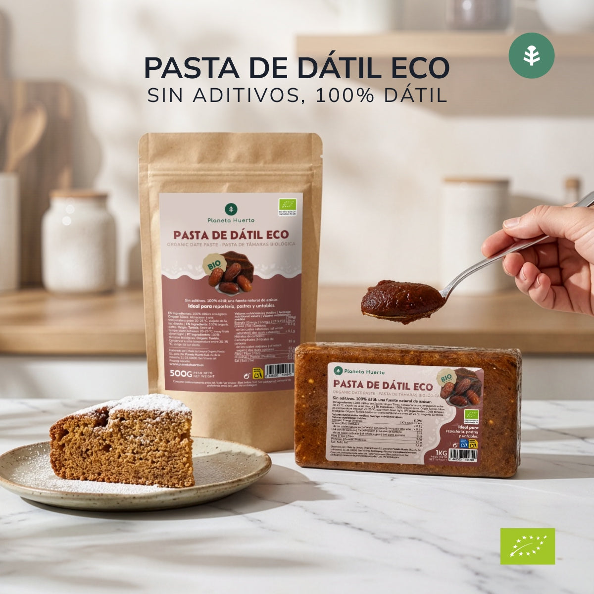Pasta de dátil 100% natural Planeta Huerto 1 kg