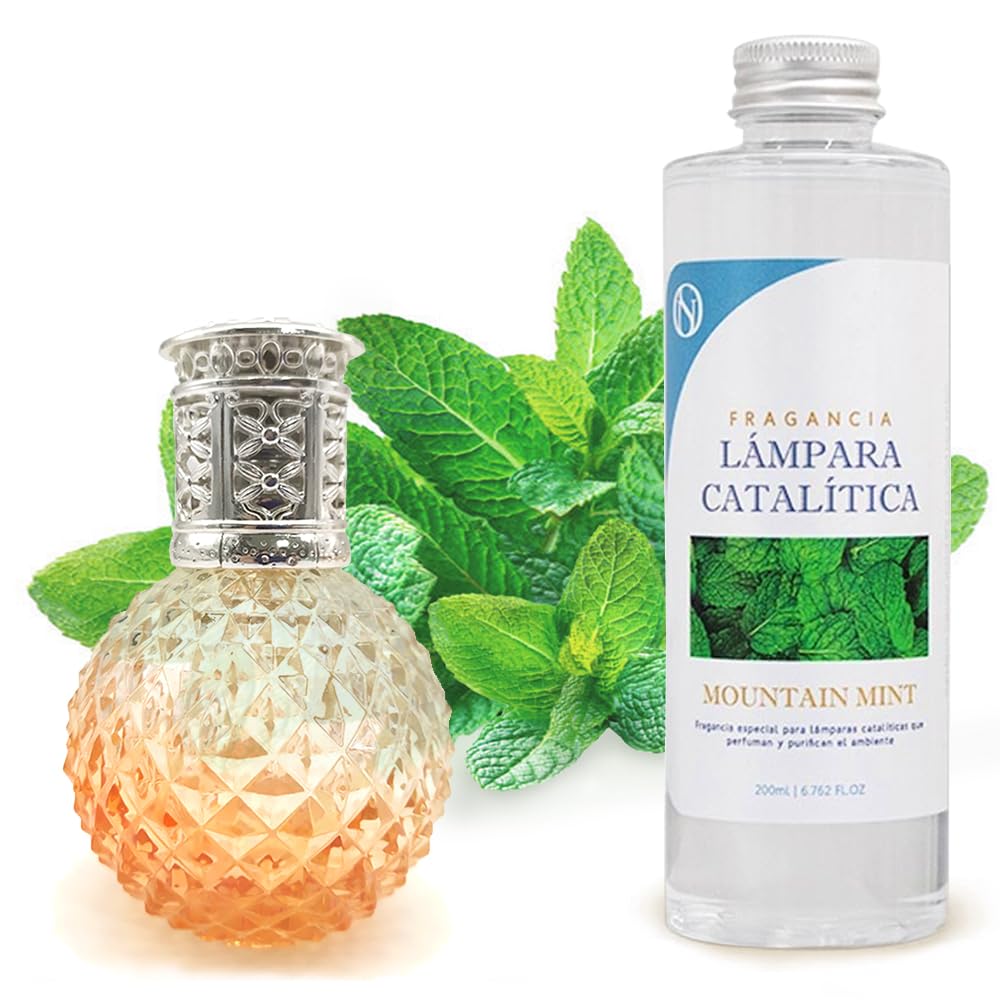 Lámpara Catalítica Orange Diamonds + Aroma Mountain Mint 200ml - Elimina Malos Olores, Impurezas Y Perfuma_0
