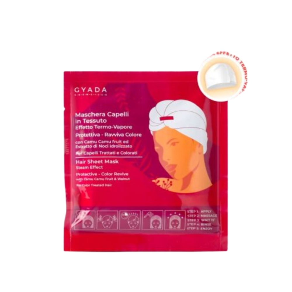 Mascarilla Capilar En Tela Efecto Termo-vapor Protectora Y Revitalizadora Del Color Gyada_1