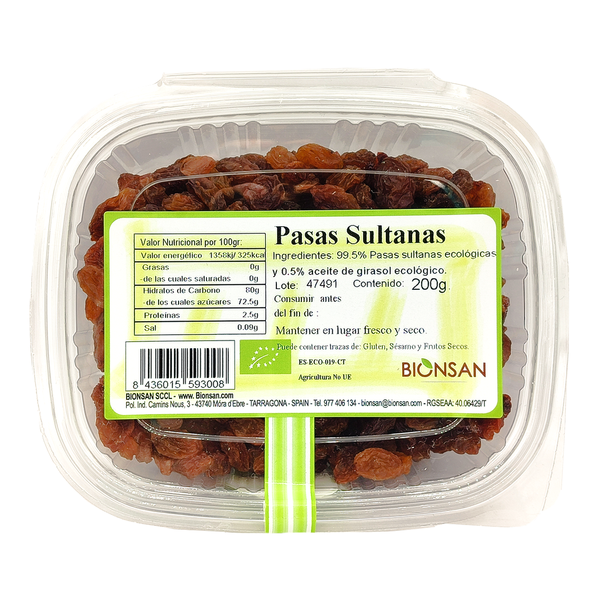 Pasas Sultanas Eco Bionsan 200gr_0