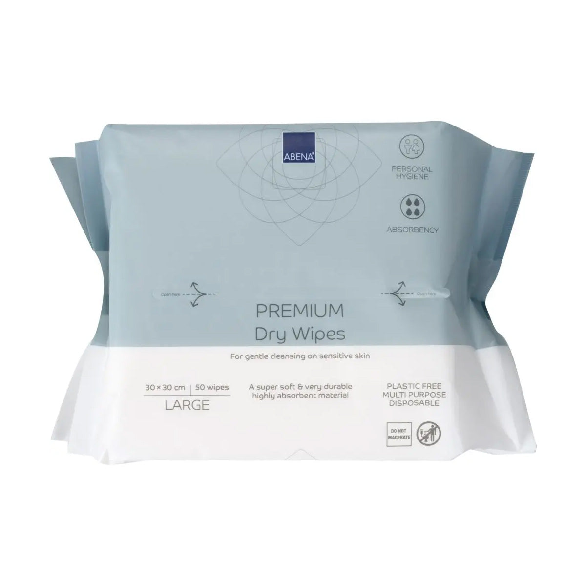 Toallitas Multiuso Secas Premium 30x30 cm Abena 50 uds