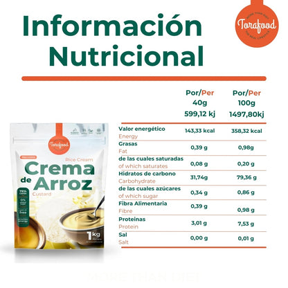 Crema De Arroz Natillas Torafood 1kg