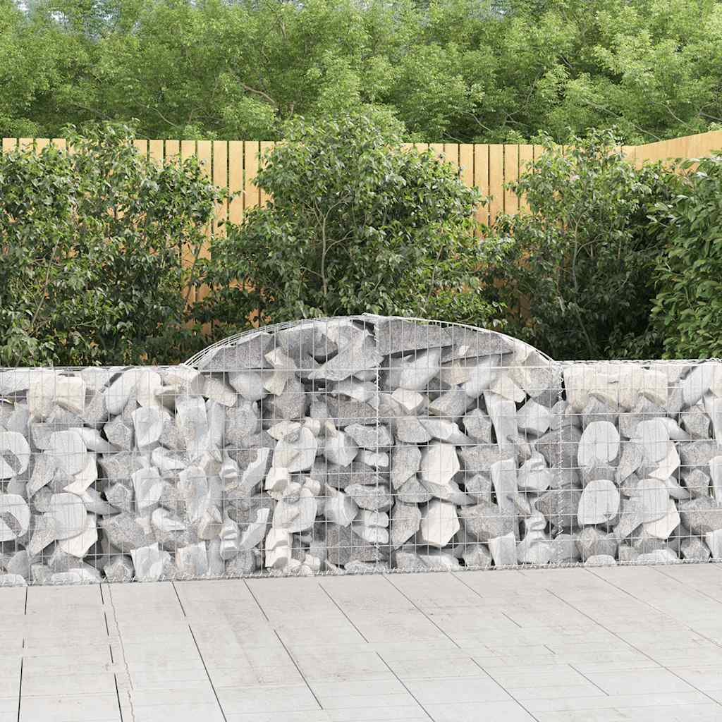 Cestas De Gaviones 7 Uds Forma De Arco Hierro 300x30x80/100 Cm_1