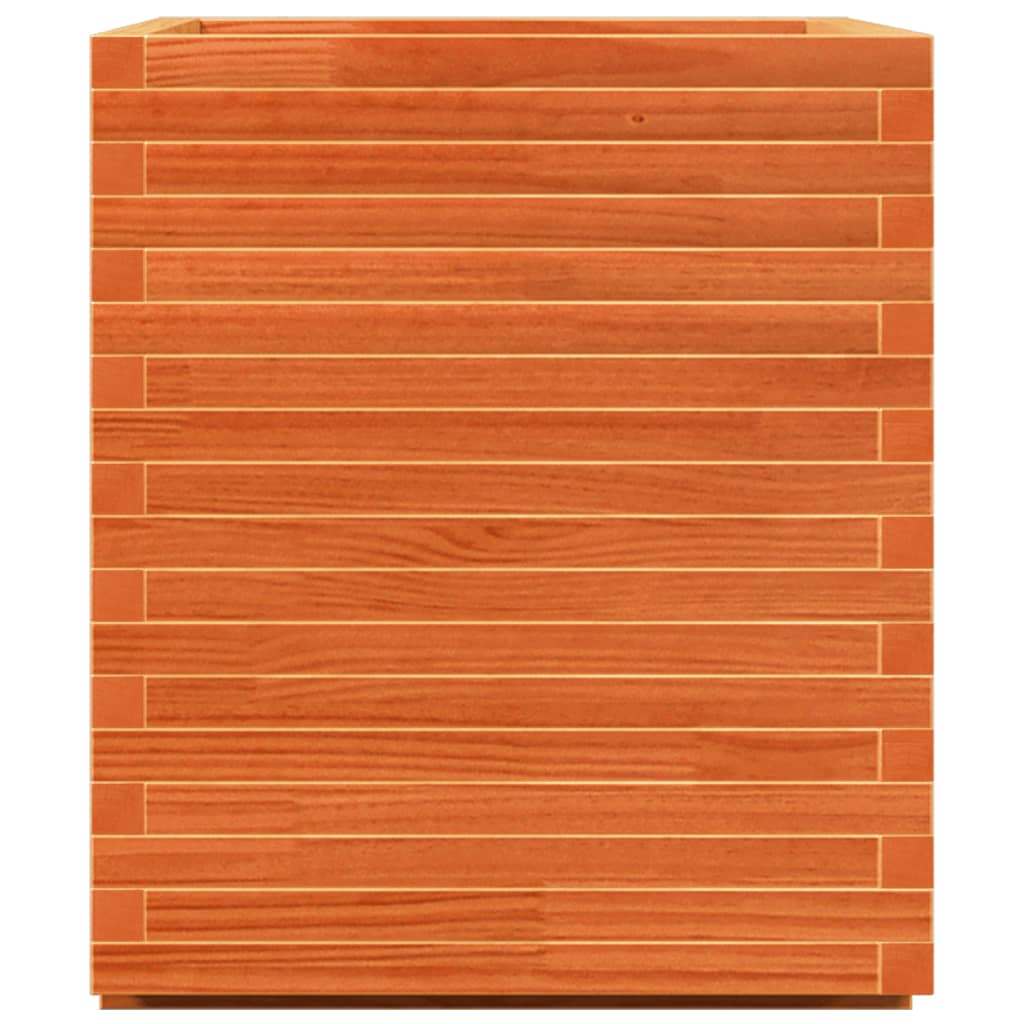 Jardinera Madera Maciza De Pino Marrón Cera 90x60x72,5 Cm_1