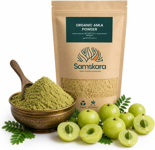 Amla En Polvo Bio | Samskara | Para Cabello Y Piel | Fuente Natural De Vitamina C, Colágeno Y Calcio - 1kg_0