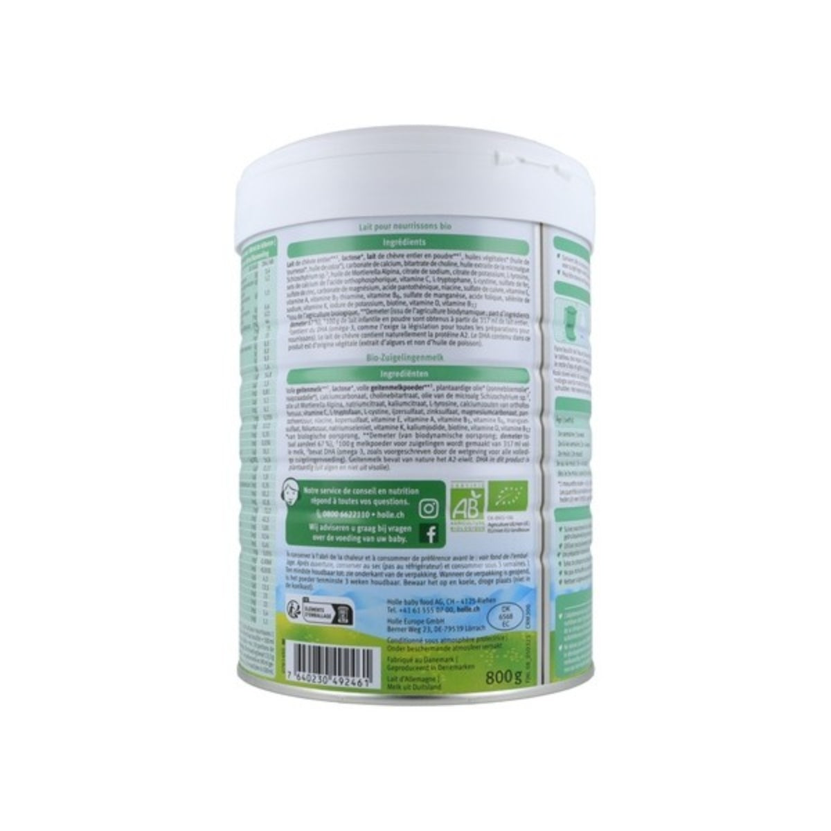 Leche de Cabra para lactantes 1 (LATA), Holle, 800g