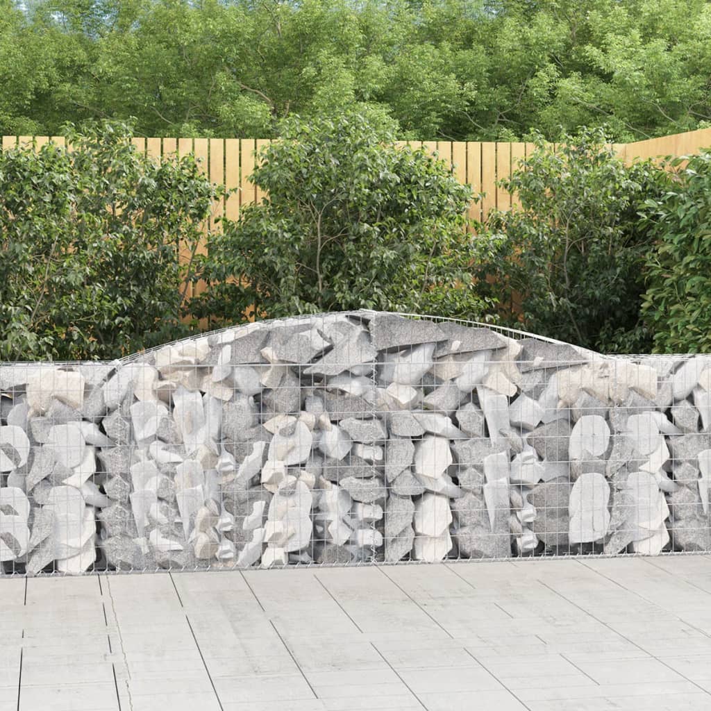 Cestas De Gaviones 10 Uds Forma De Arco Hierro 400x30x100/120cm_1