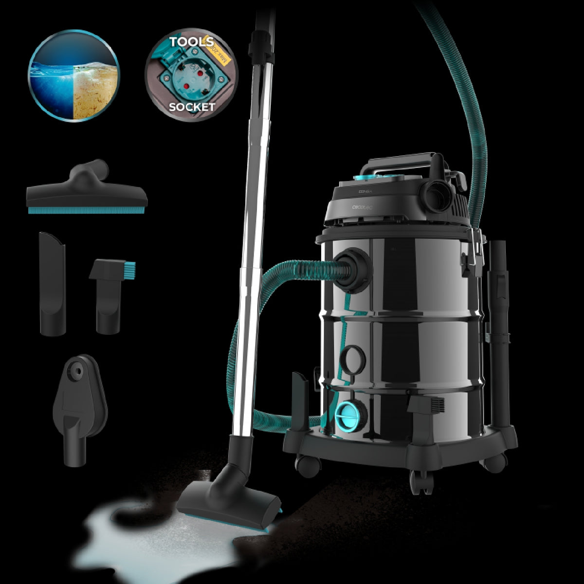 Cecotec Aspirador Trineo Wet&dry Conga Rockstar Wet & Dry Steel Pro Tool Cecotec_0