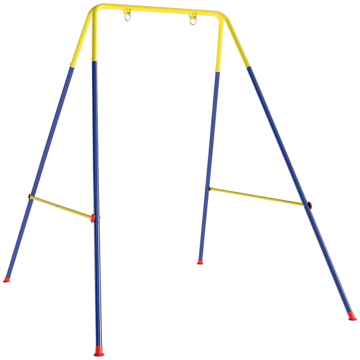 Aiyaplay Estructura De Columpio Infantil Plegable 2 Ganchos Carga 50 Kg Azul_0