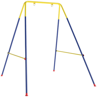 Aiyaplay Estructura De Columpio Infantil Plegable 2 Ganchos Carga 50 Kg Azul_0
