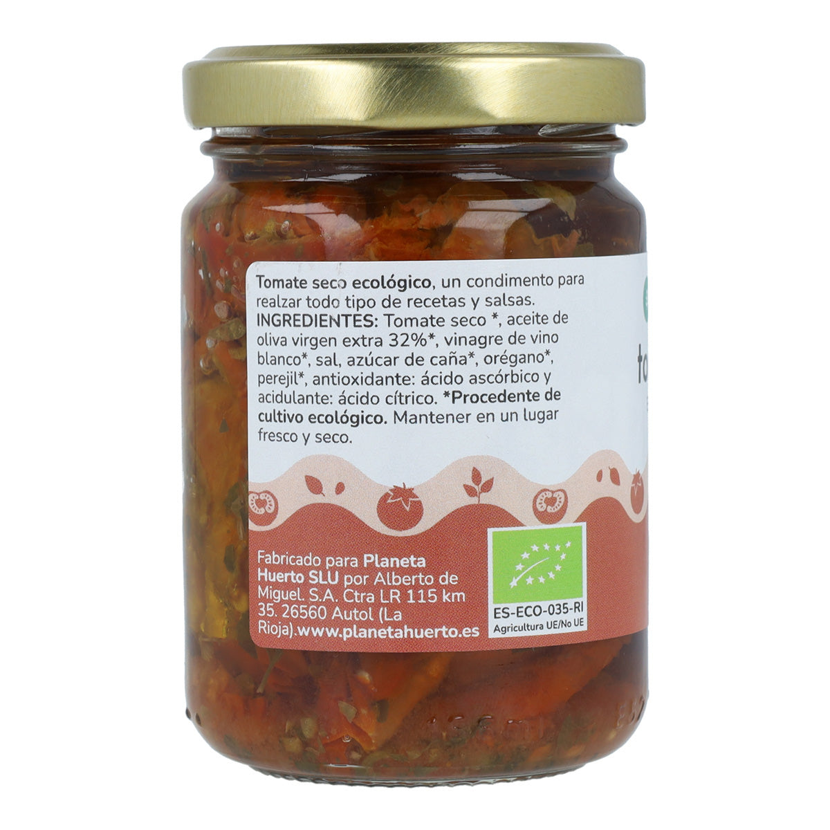 Tomate seco en aceite de oliva virgen extra ECO Planeta Huerto 155 g