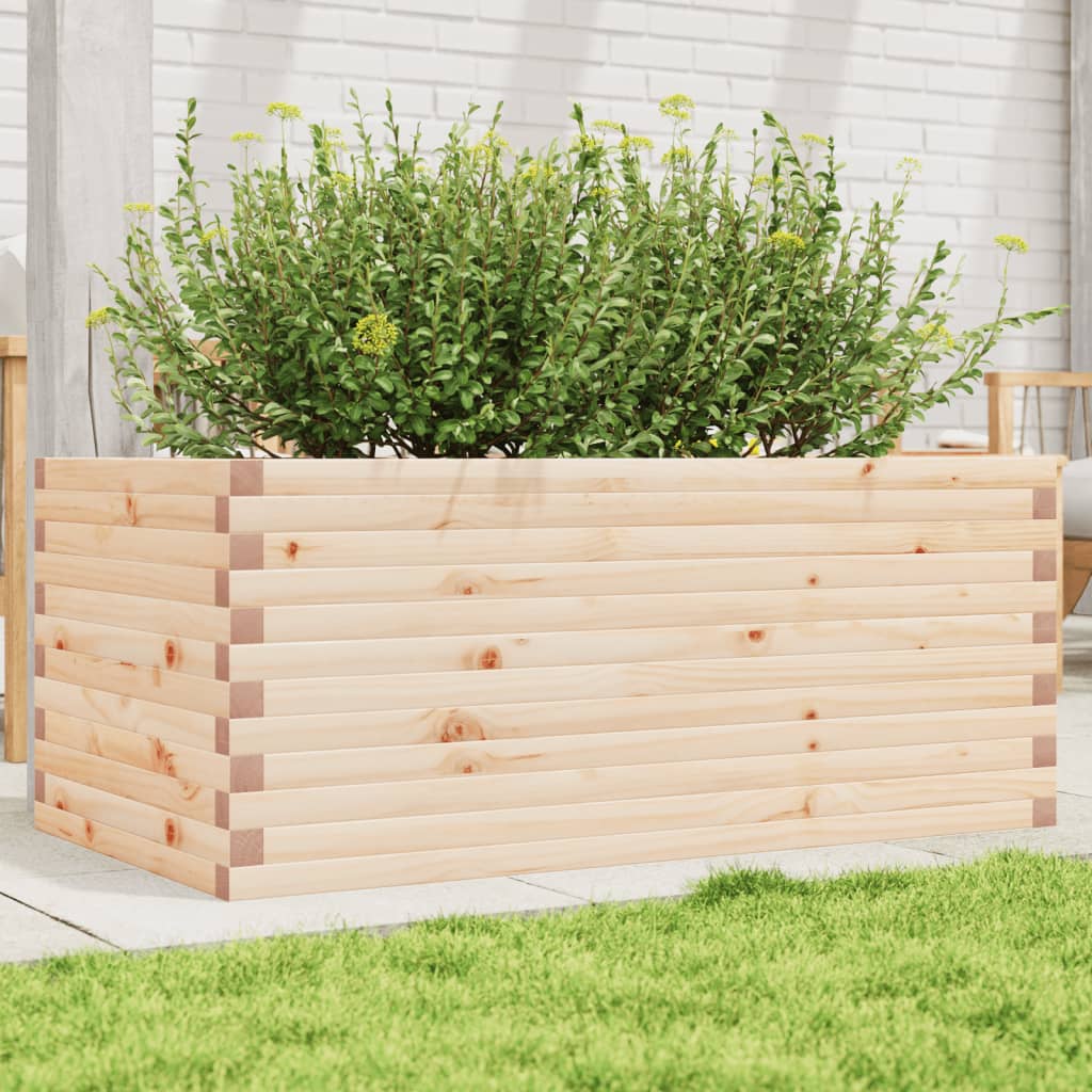 Jardinera De Madera Maciza De Pino 110x60x45,5 Cm_1
