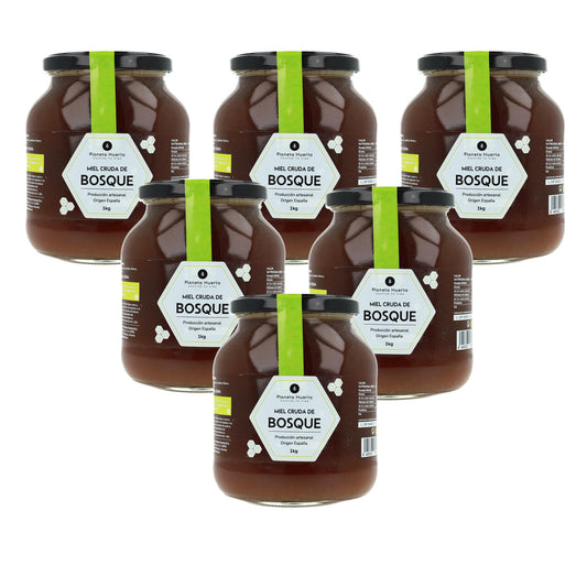 Pack 6x Miel Cruda de Bosque Planeta Huerto 1 Kg