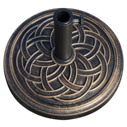 Base Para Sombrilla Outsunny Resina Y Acero Bronce 45x45x33 Cm_4