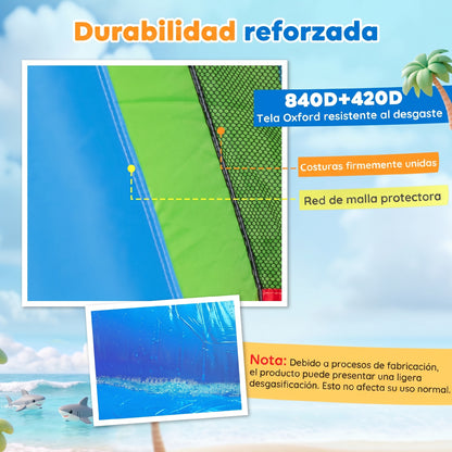 Outsunny Castillo Hinchable Para Niños Con Piscina 390x300x197 Cm Multicolor_5