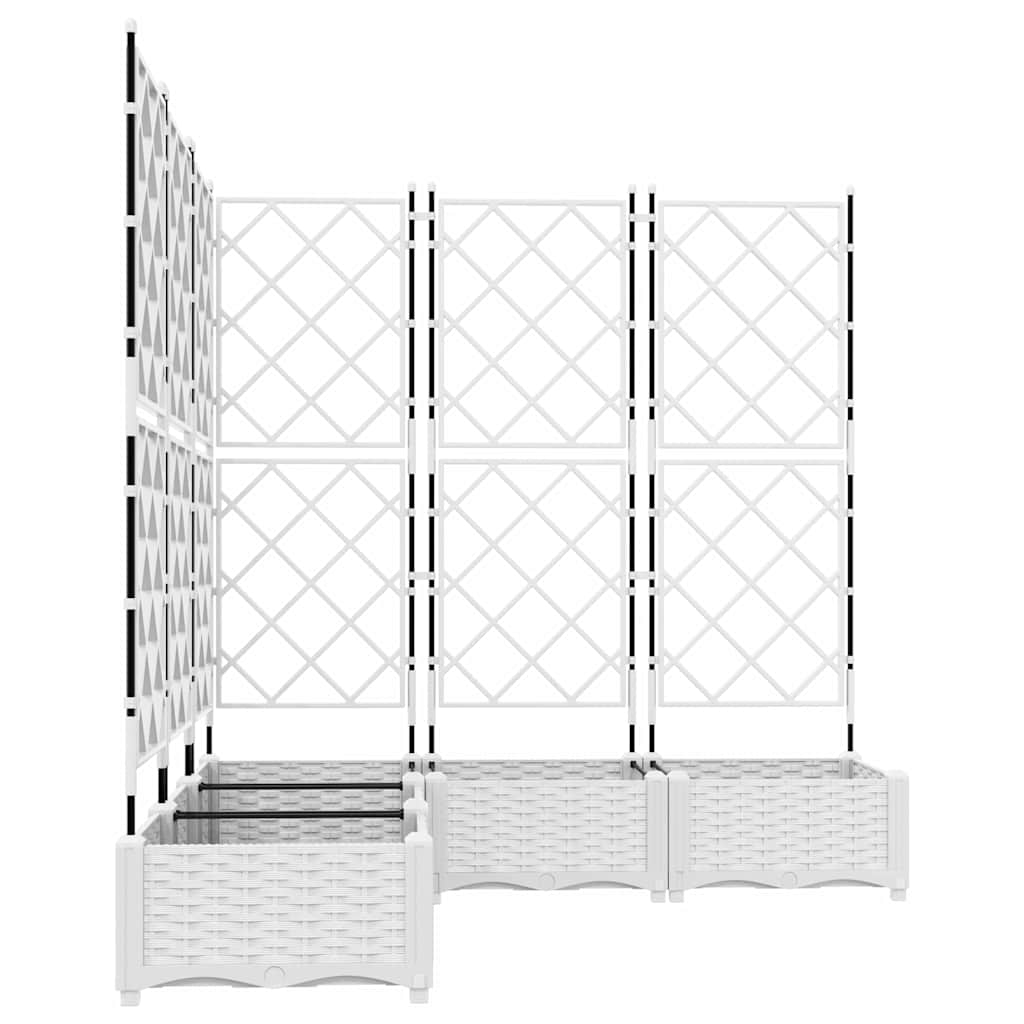 Macetero De Jardín 5 Uds. Blanco 120 X 120 X 125,5 Cm Pp_4