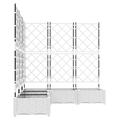 Macetero De Jardín 5 Uds. Blanco 120 X 120 X 125,5 Cm Pp_4