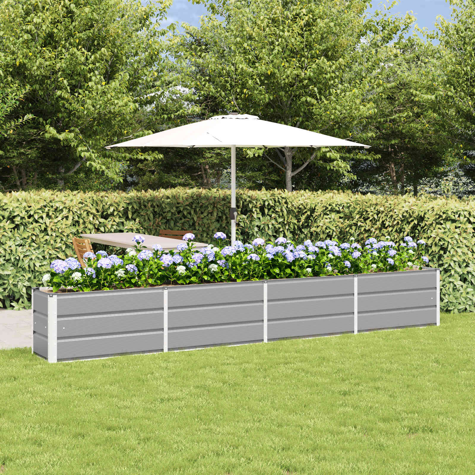 Jardinera Gris Claro 320 X 40 X 45 Cm Acero_1