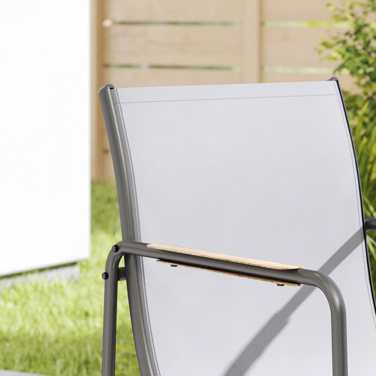 Outsunny Conjunto De Mesa Y Sillas Jardín De 7 Piezas Con Sillas Transpirables_3