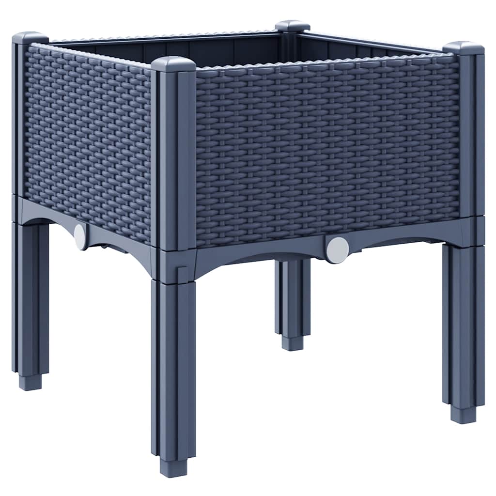Jardinera Con Patas Pp Azul Gris 40x40x42 Cm_5