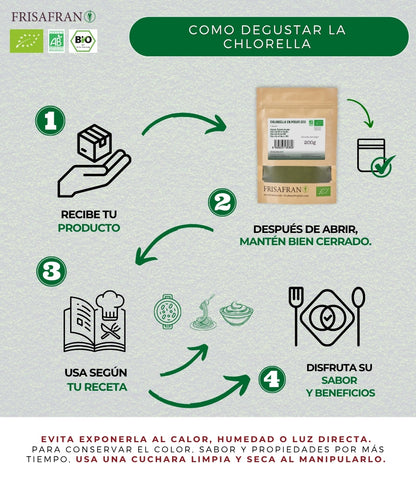 Chlorella Ecológica En Polvo - Calidad Y Sabor | Frisafran 100 G_2