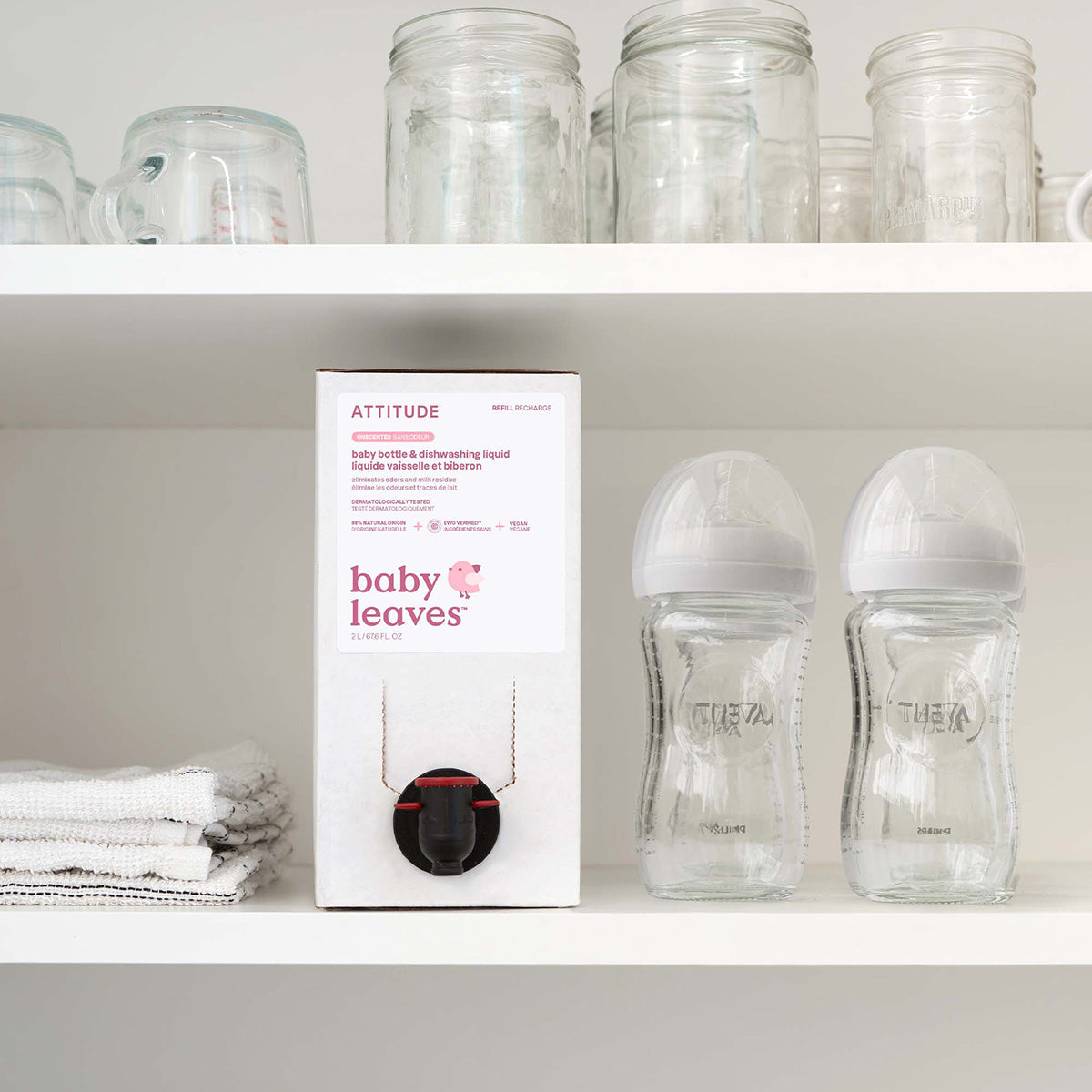 Eco-recambio de lavavajillas y limpiabiberones Sin perfume Nature + technology 2 L