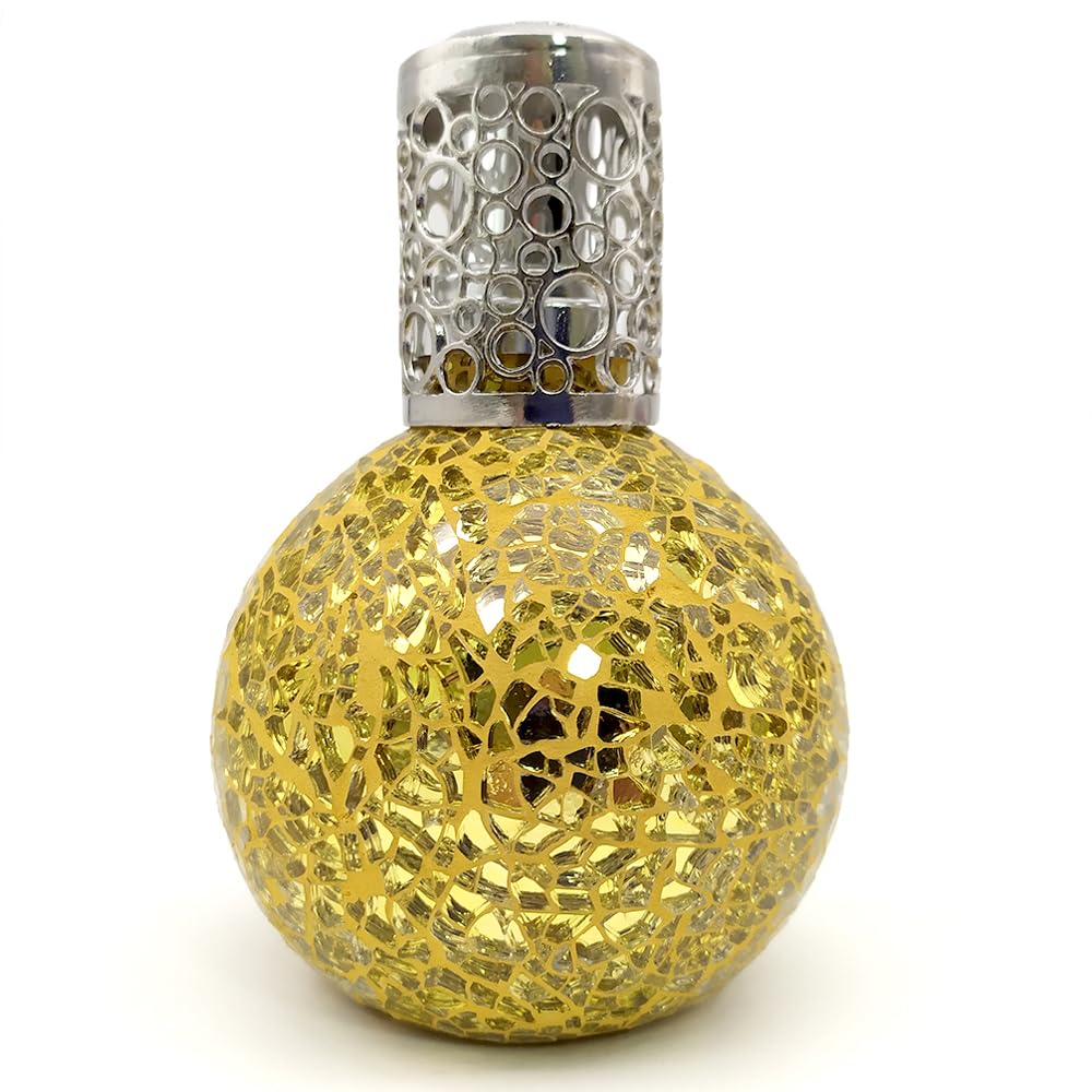 Lámpara Catalítica Mosaico Dorado + Aroma Lavender Expression 200 Ml - Elimina Malos Olores, Impurezas Y Perfuma_1