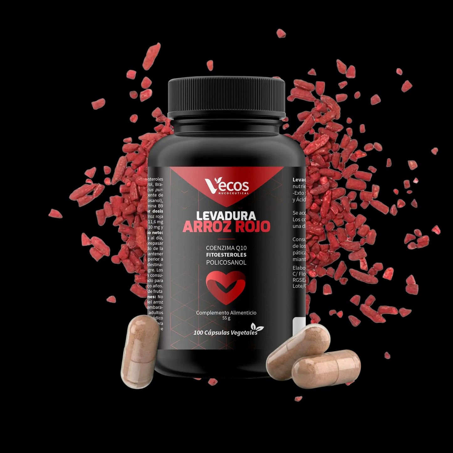 Levadura arroz rojo Vecos 100 capsulas