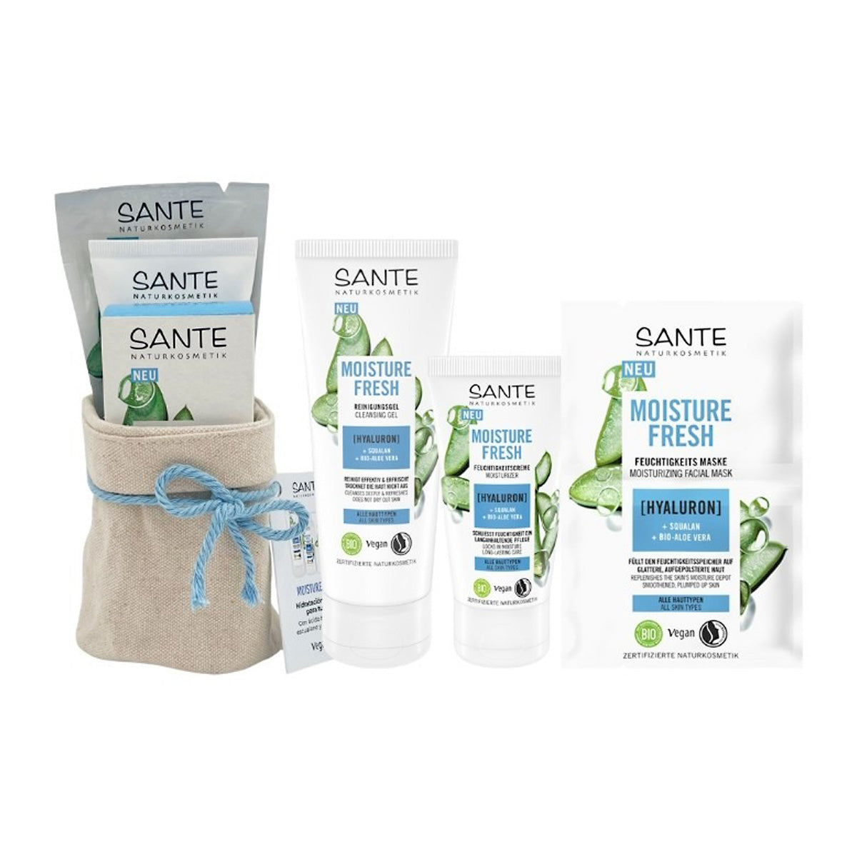 Pack cuidado facial Moisture fresh REGALO organizador algodón Sante
