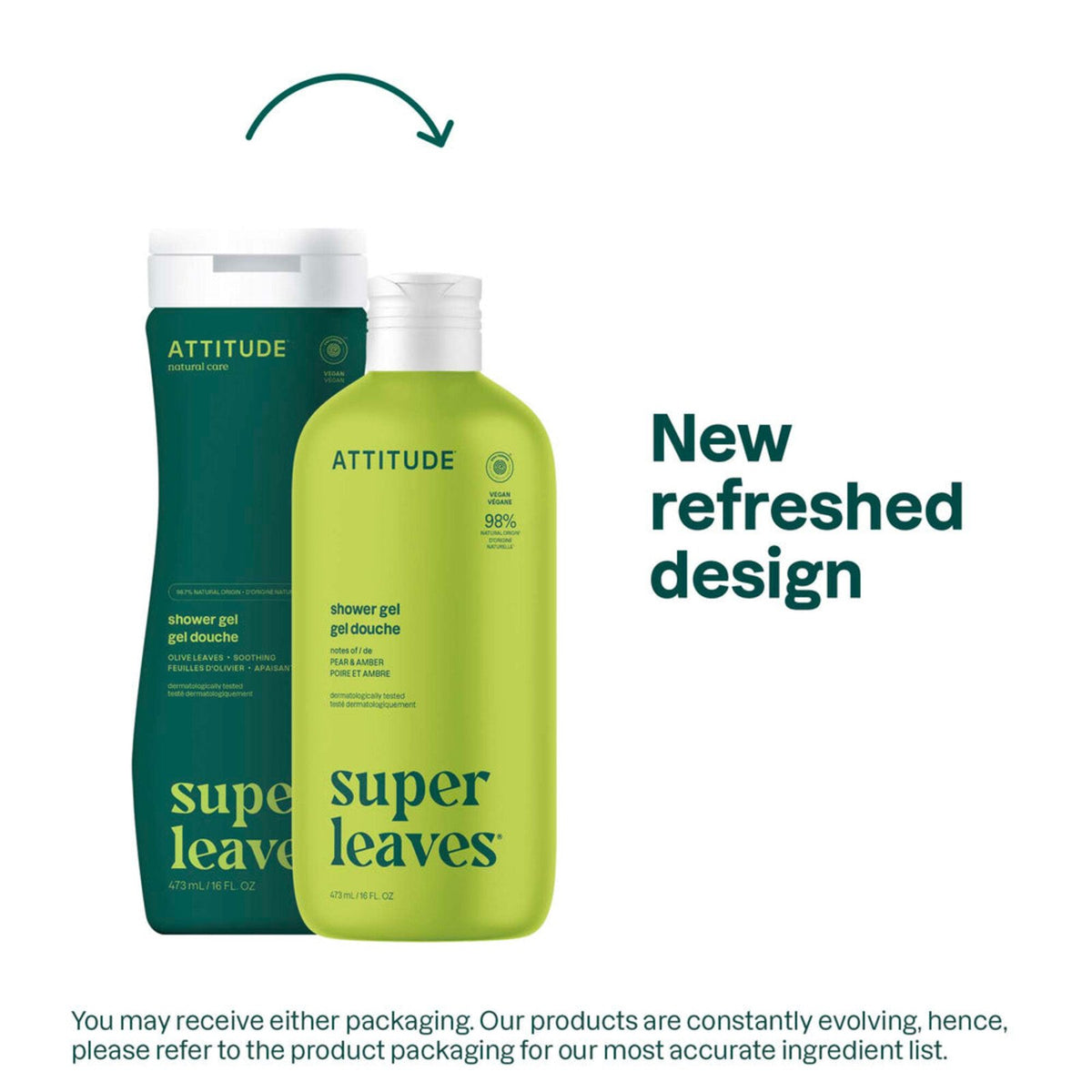 Super leaves Gel de ducha calmante Pear & Amber 473 ml