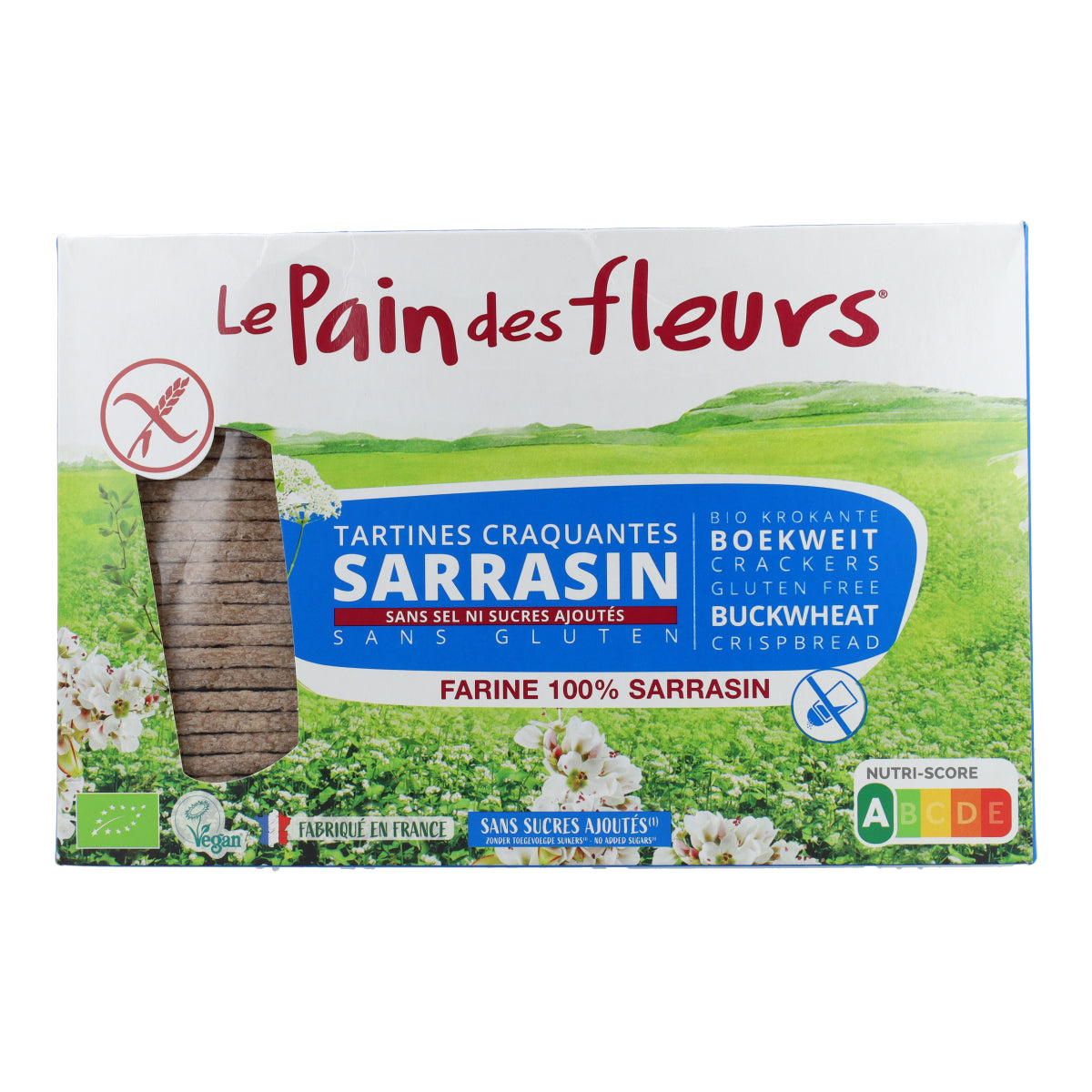 Tostadas Crujientes Crakers de Trigo Sarraceno sin sal sin gluten BIO Le Pain de Fleurs 300 g