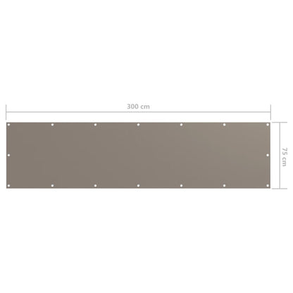 Vidaxl Toldo Para Balcón De Tela Oxford Gris Taupe 75x300 Cm_4