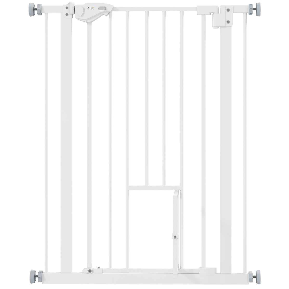 Pawhut Barrera De Seguridad De Perros Escaleras Puertas 74-80 Cm Altura 91,4 Cm_0