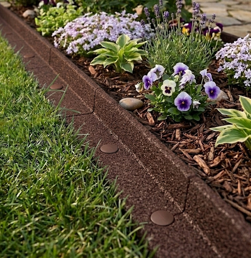 Bordura Flexible Para Jardín 36m Con Mazo – Marrón_3