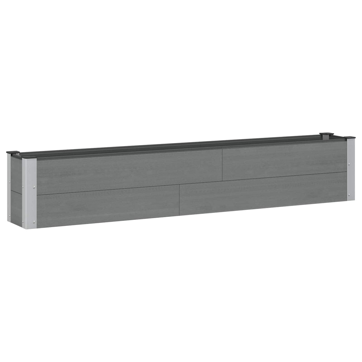 Arriate Elevado Gris 200 X 30 X 36 Cm Wpc Y Aluminio_0
