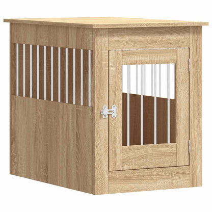 Jaula Para Perros Madera De Ingeniería Roble Sonoma 55x80x68 Cm_0