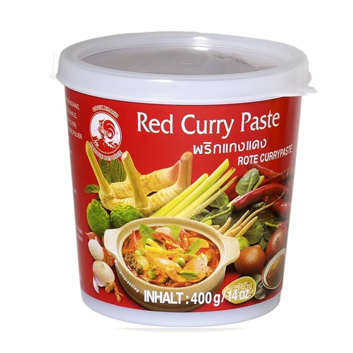 Pasta de Curry, roja Cock 400 g