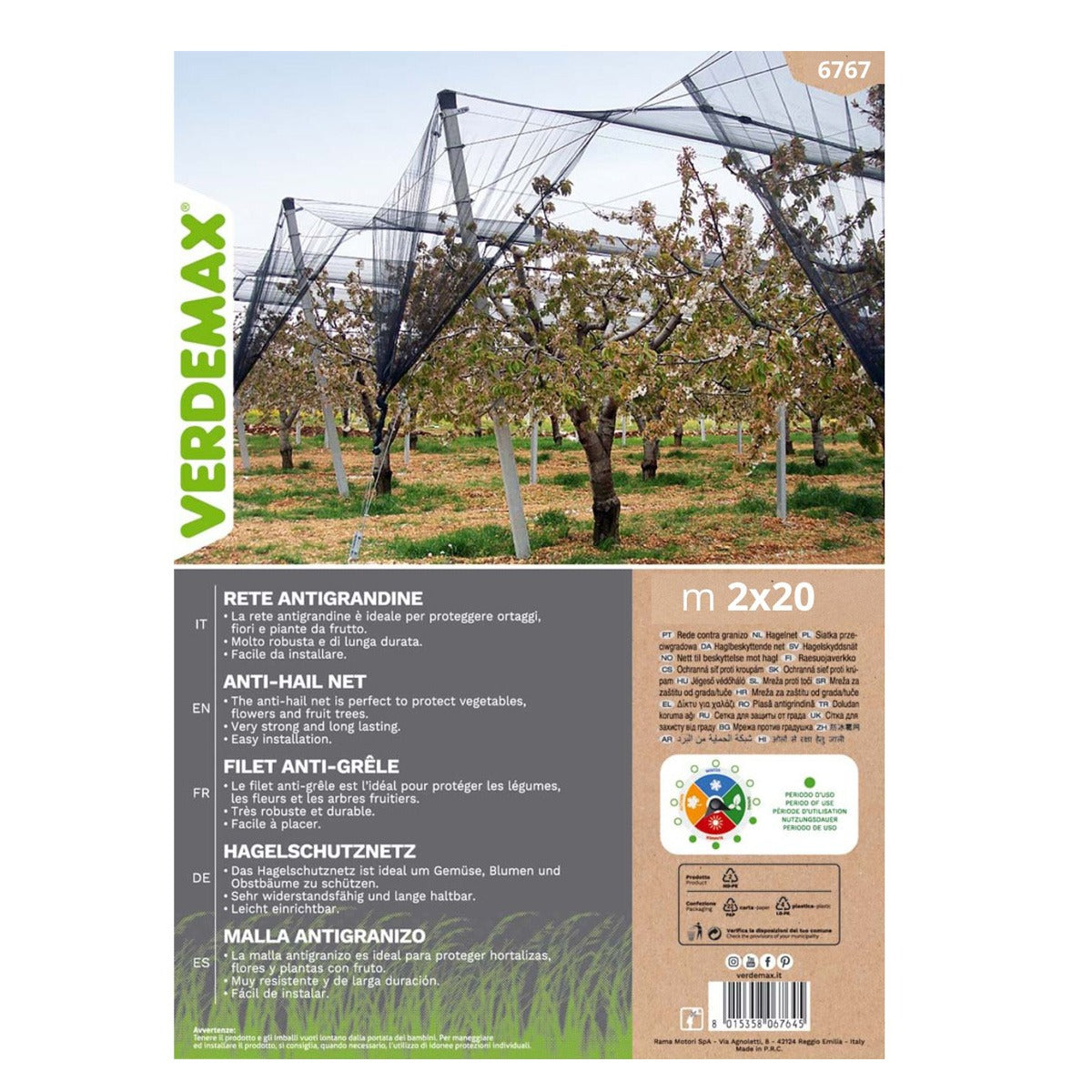 Malla anti granizo Verdemax 4 x 10 m