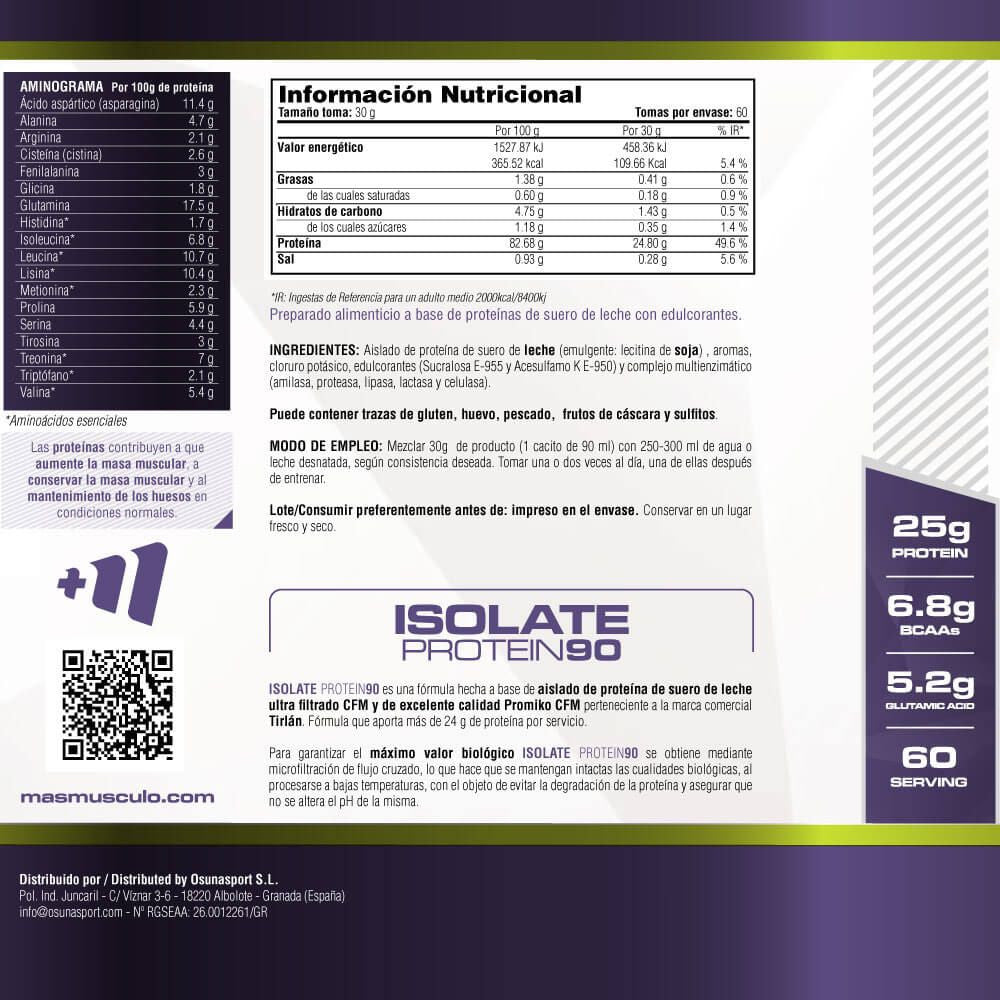 Isolate 90 Cfm - 1,8 Kg - Peanut Butter Cups - Aumenta La Masa Muscular - Masmusculo_4