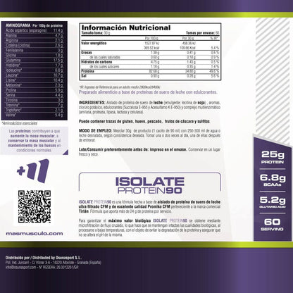 Isolate 90 Cfm - 1,8 Kg - Peanut Butter Cups - Aumenta La Masa Muscular - Masmusculo_4