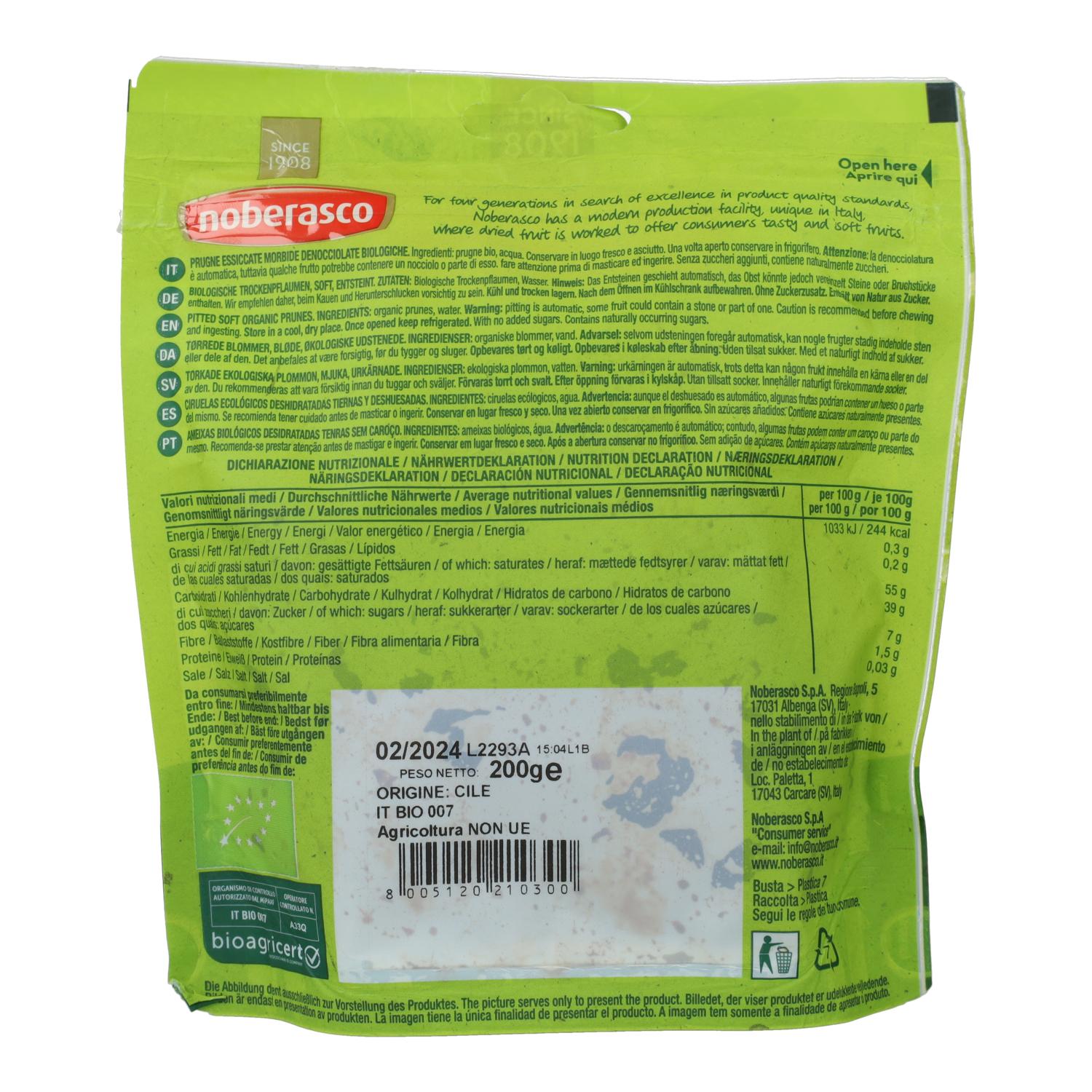 Ciruelas blandas sin hueso Noberasco 200 g