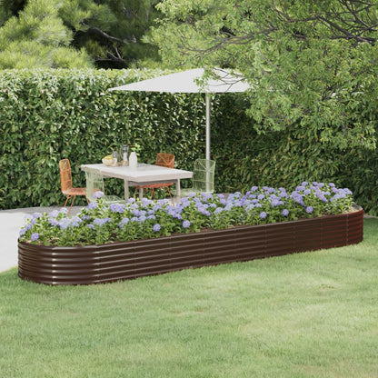 Jardinera Arriate Acero Galvanizado Marrón 396x100x36cm_1