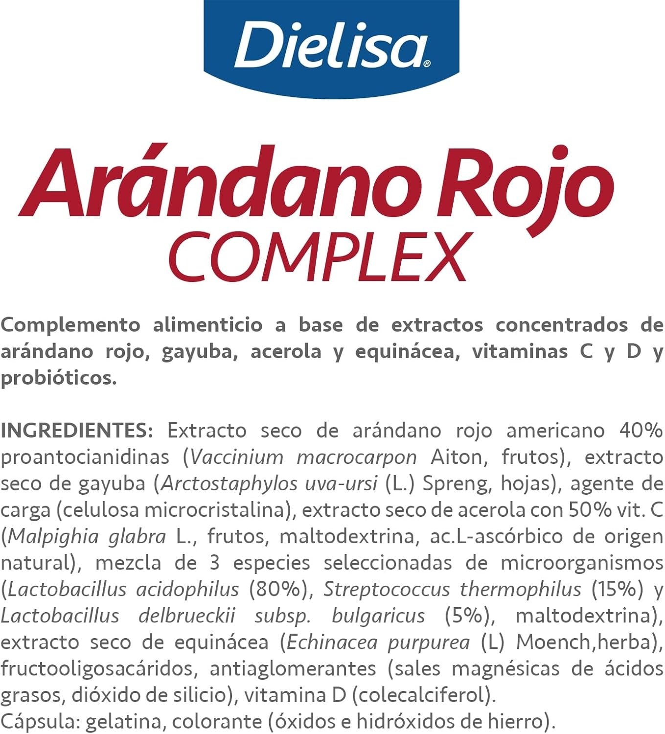 Arandano Rojo Complex DIELISA 30 cápsulas
