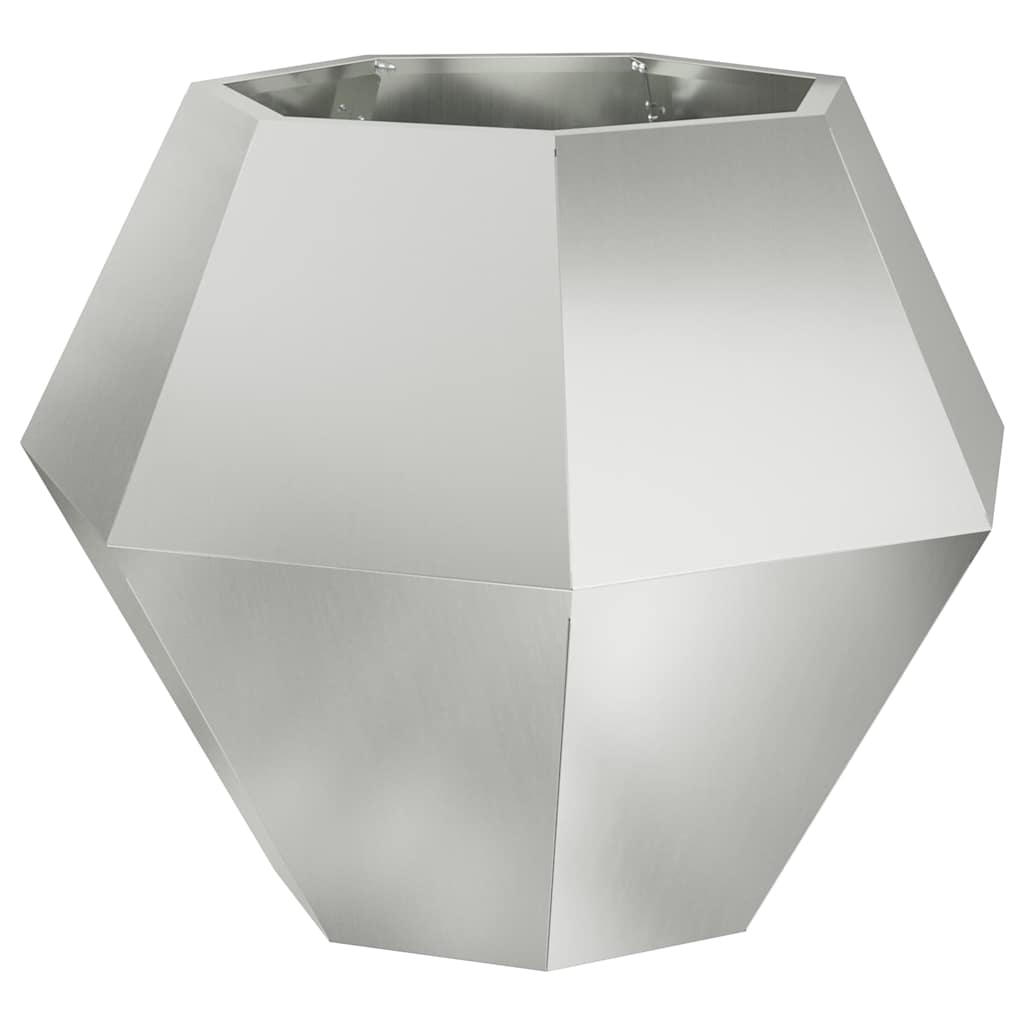 Jardinera Plateado 75 X 75 X 60 Cm Acero Galvanizado_0