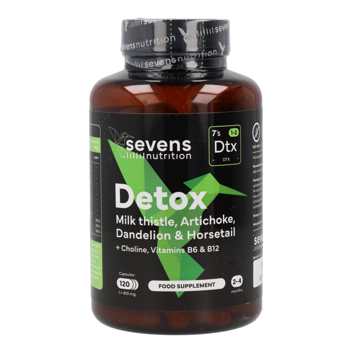 Cardo Mariano Detox Sevens Nutrition 120 cápsulas