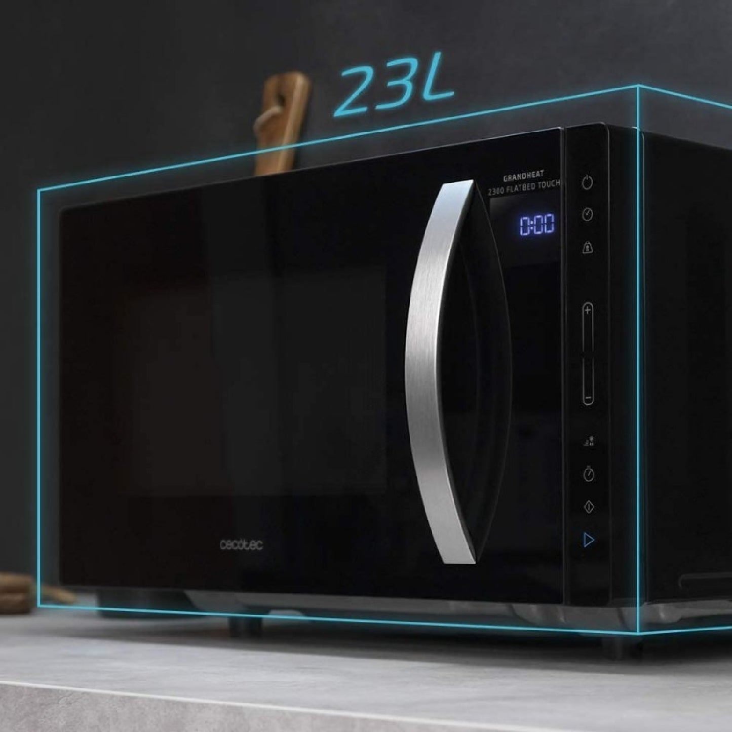 Microondas Sin Plato Grandheat 2300 Flatbed Touch Black. Capacidad 23 Litros, Potencia 800 W, 8 Funciones Preconfiguradas, Temporizador Hasta 95 Min_2
