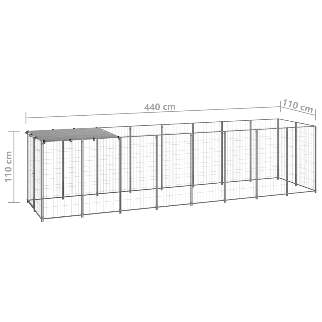 Perrera Plateada 4,84 M² Acero_5