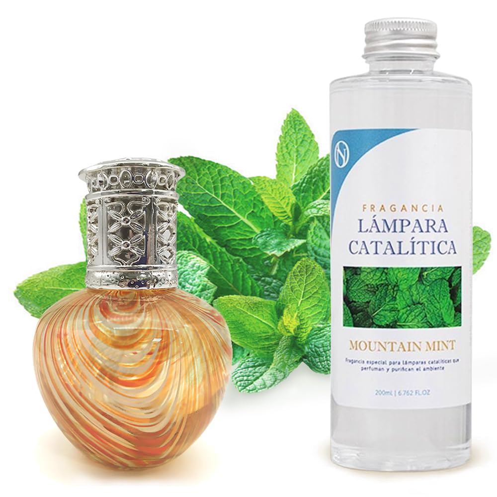 Lámpara Catalítica Orange Waves + Fragancia Mountain Mint 200ml - Elimina Malos Olores, Impurezas Y Perfuma_0