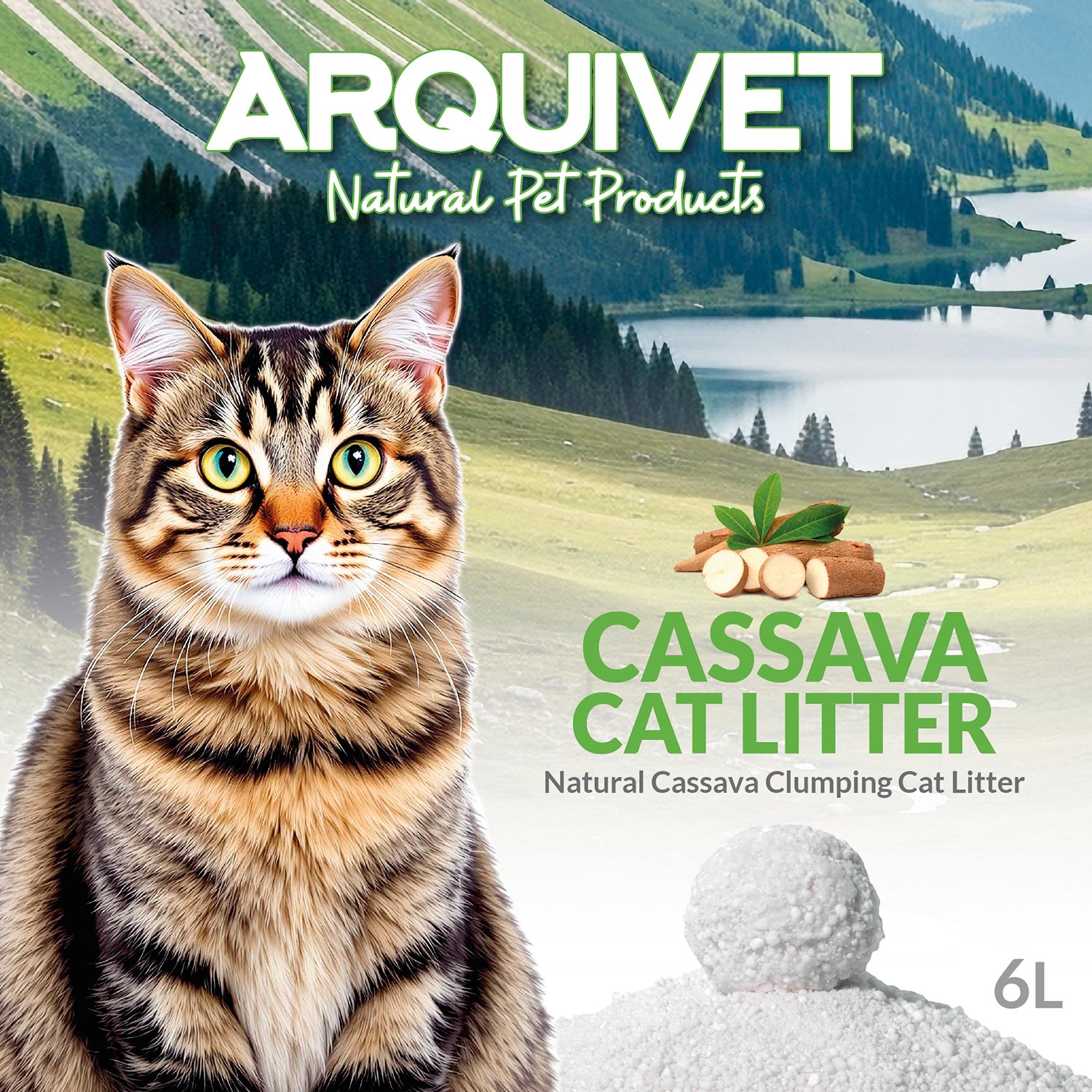 Arena de Yuca para Gatos Arquivet 6L